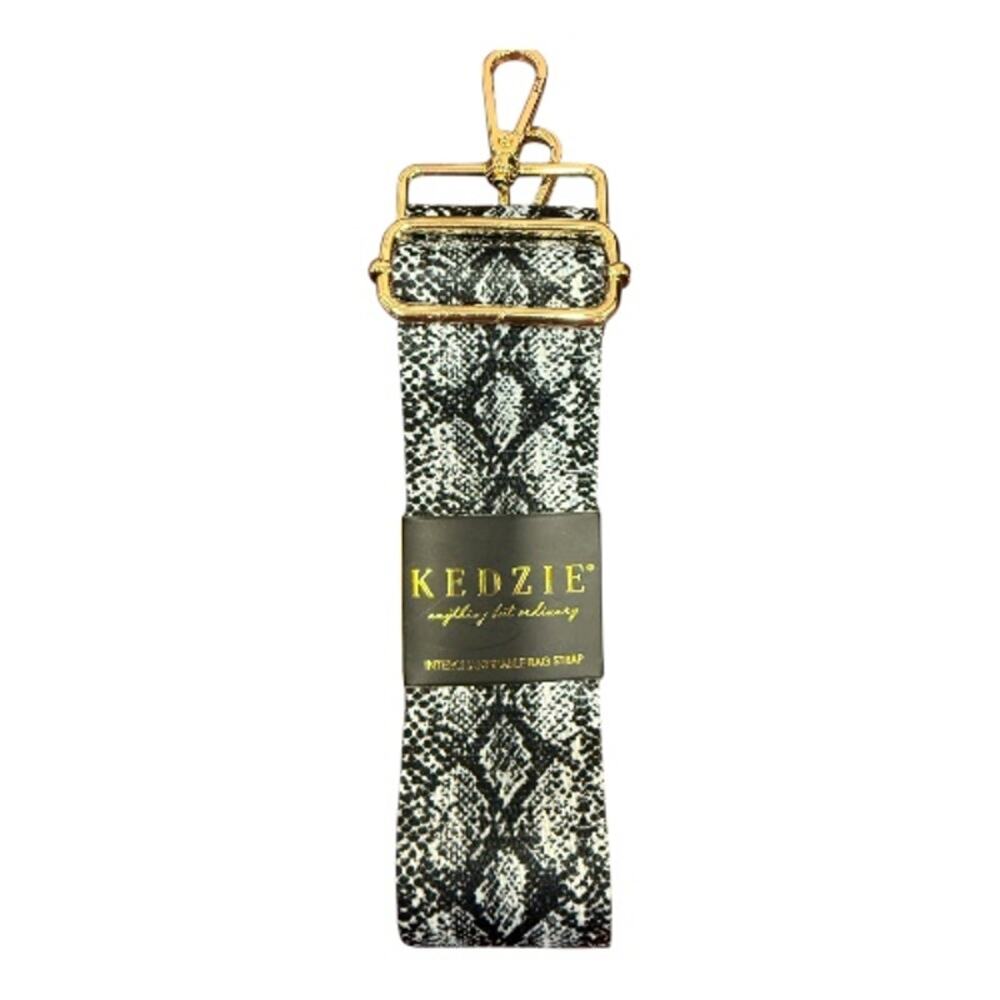 Kedzie - Snakeskin Interchangeable Bag Strap with Gold Hardware